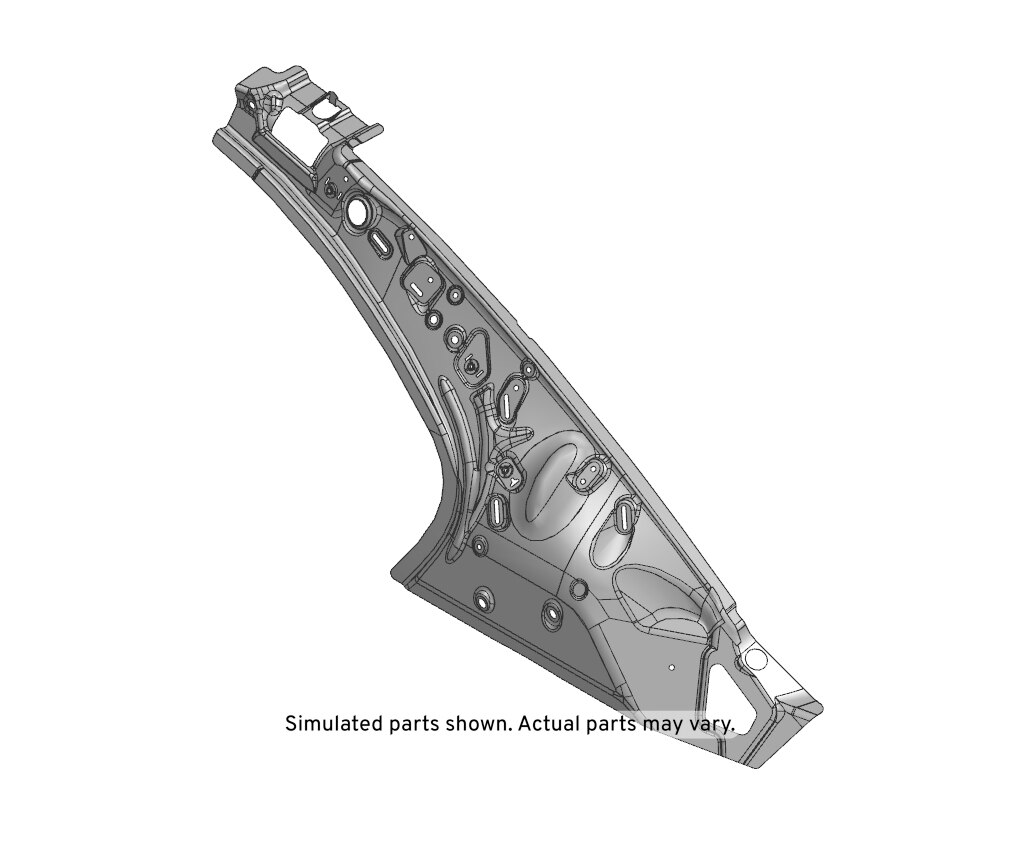 GM Genuine Parts Driver Side Body Lock Pillar Inner Panel