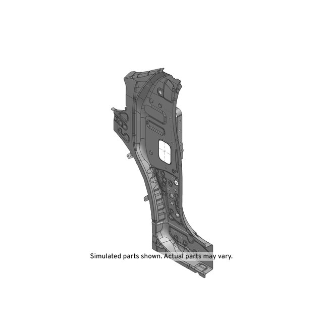 GM Genuine Parts Driver Side Inner Lower Hinge Pillar Panel with Bracket, Reinforcement, Studs, and Nuts