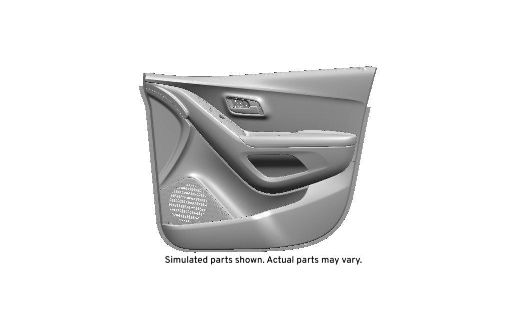 GM Genuine Parts Jet Black Front Passenger Side Door Trim