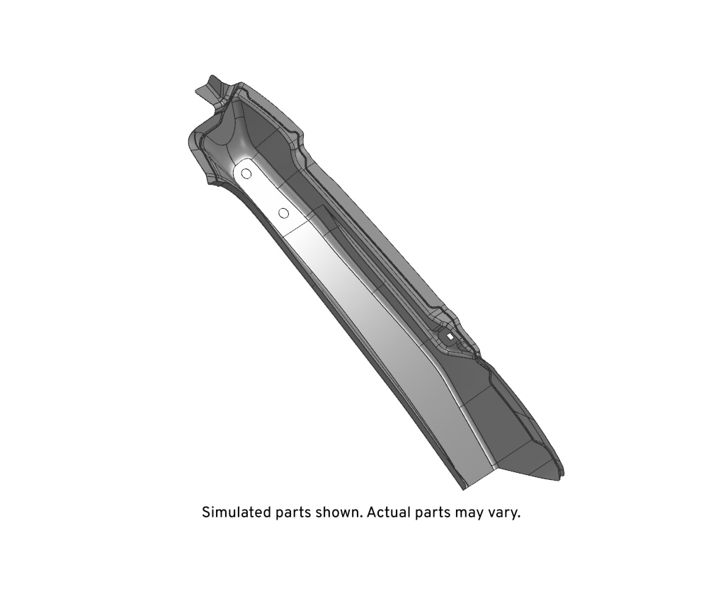 GM Genuine Parts Passenger Side Quarter Panel Gutter