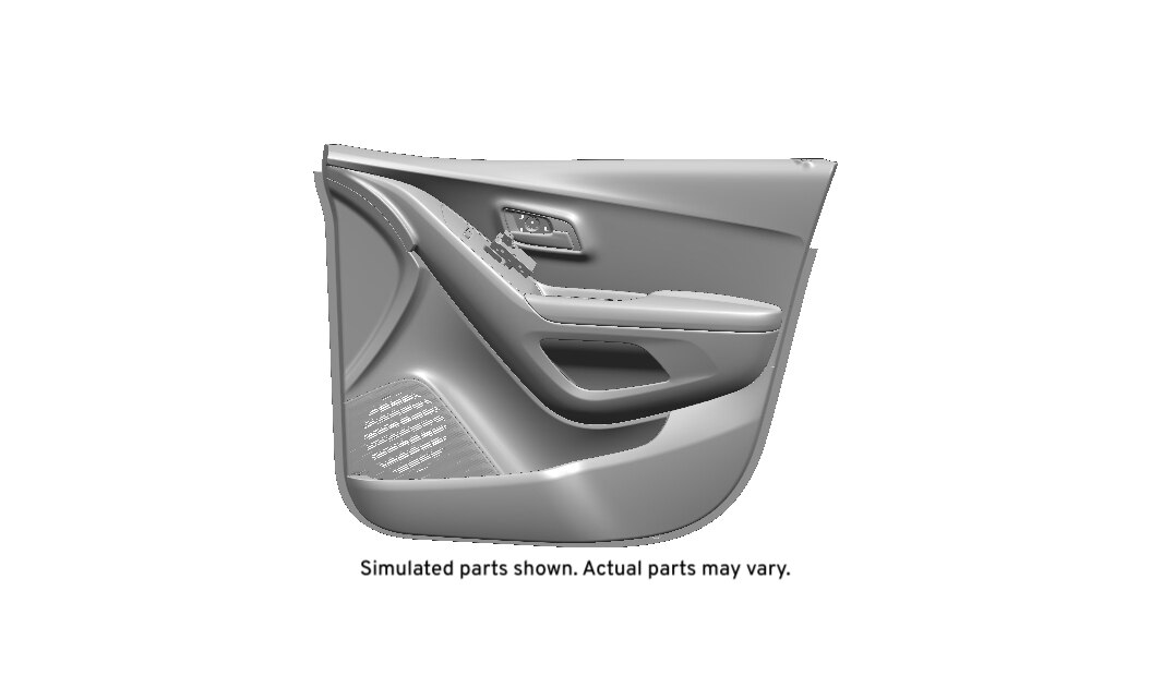 GM Genuine Parts Black Front Passenger Side Door Trim