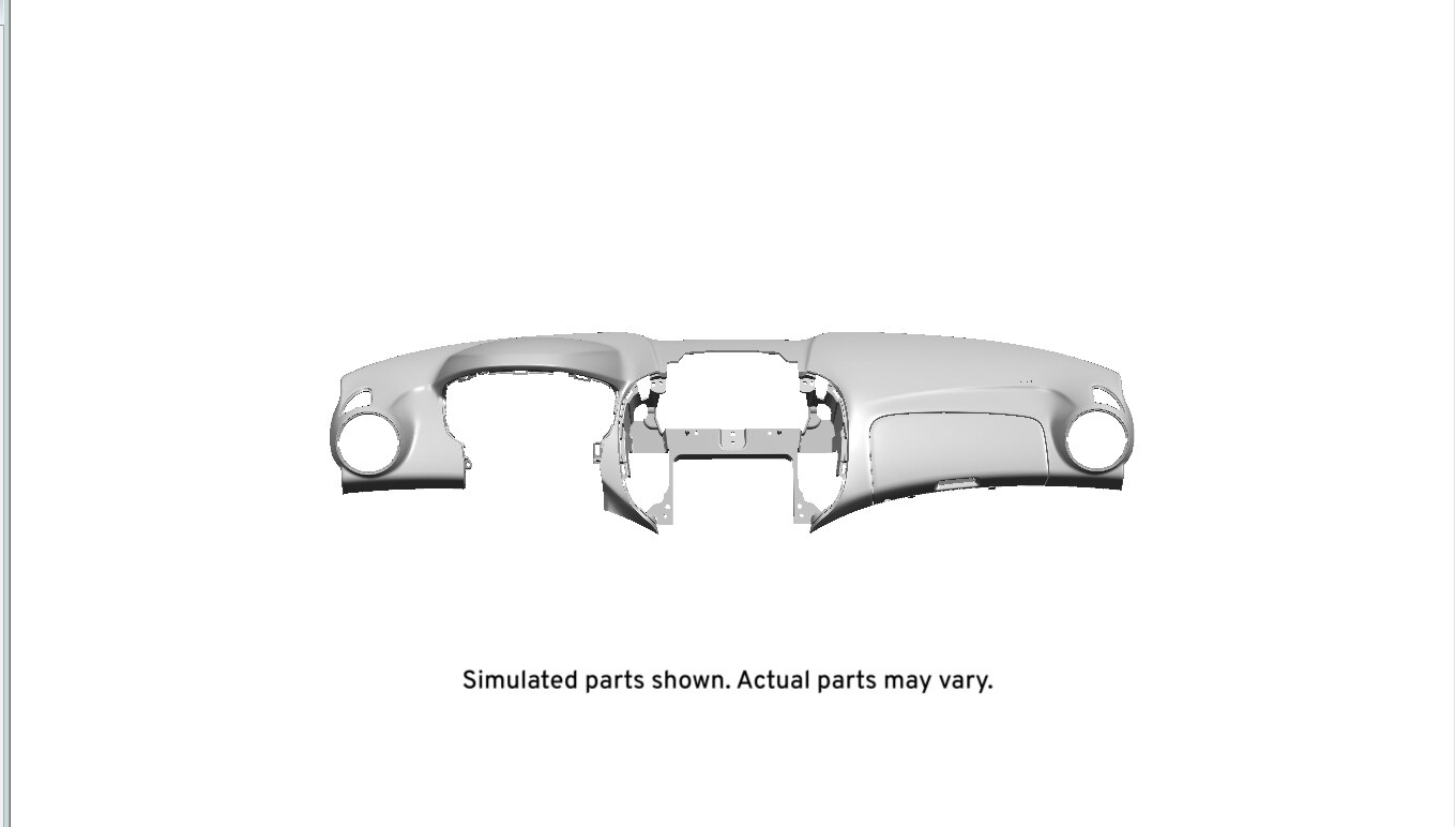 GM Genuine Parts Jet Black Instrument Panel Upper Trim Panel