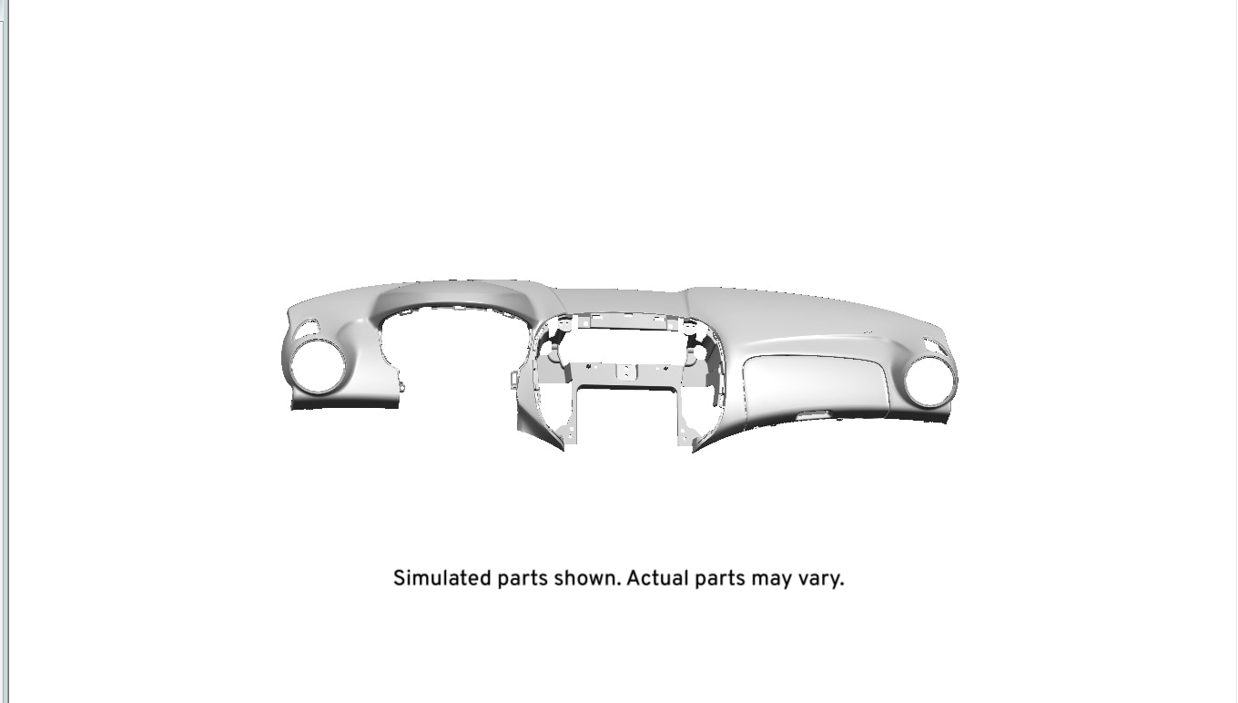 GM Genuine Parts Jet Black Instrument Panel Upper Trim Panel
