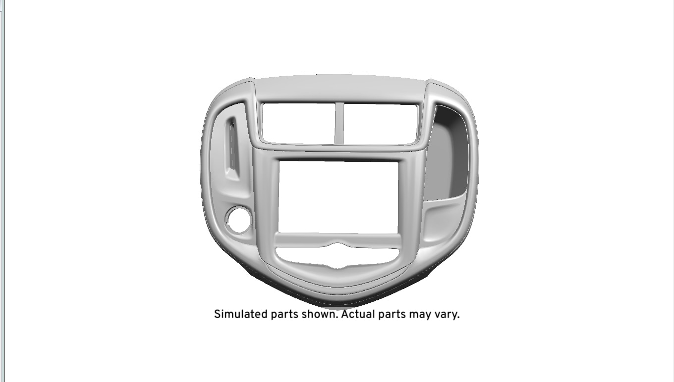 GM Genuine Parts Jet Black Instrument Panel Center Trim Plate Applique