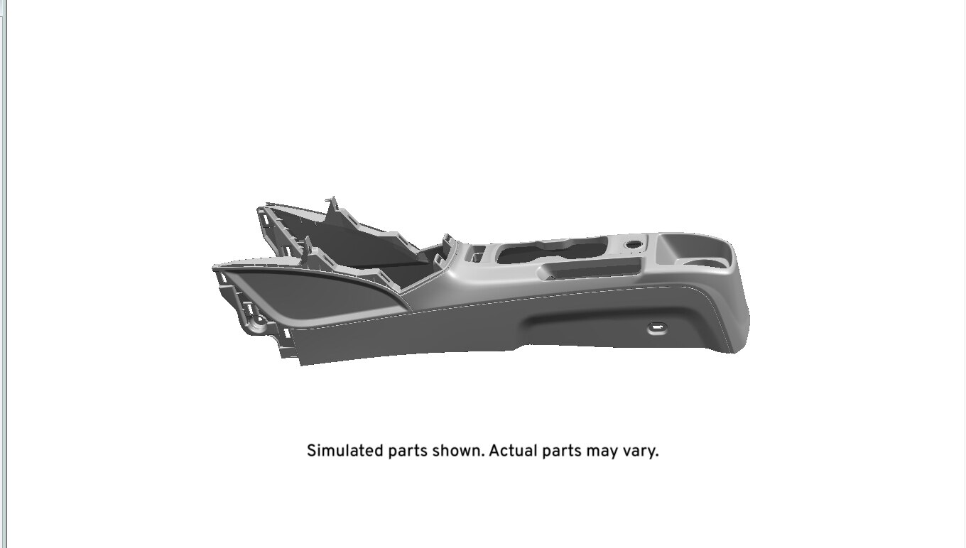 GM Genuine Parts Very Dark Pewter Front Floor Lower Console