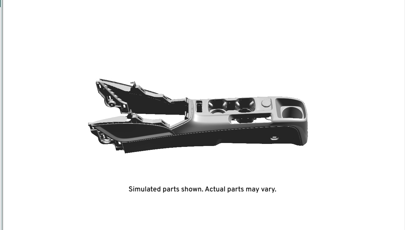 GM Genuine Parts Jet Black Front Floor Console
