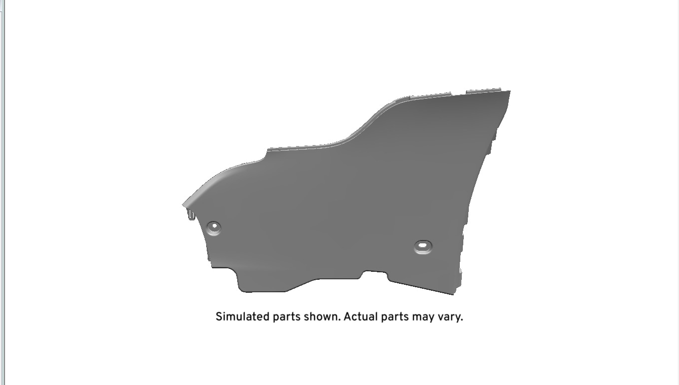GM Genuine Parts Light Ash Gray Driver Side Front Floor Console Trim Plate