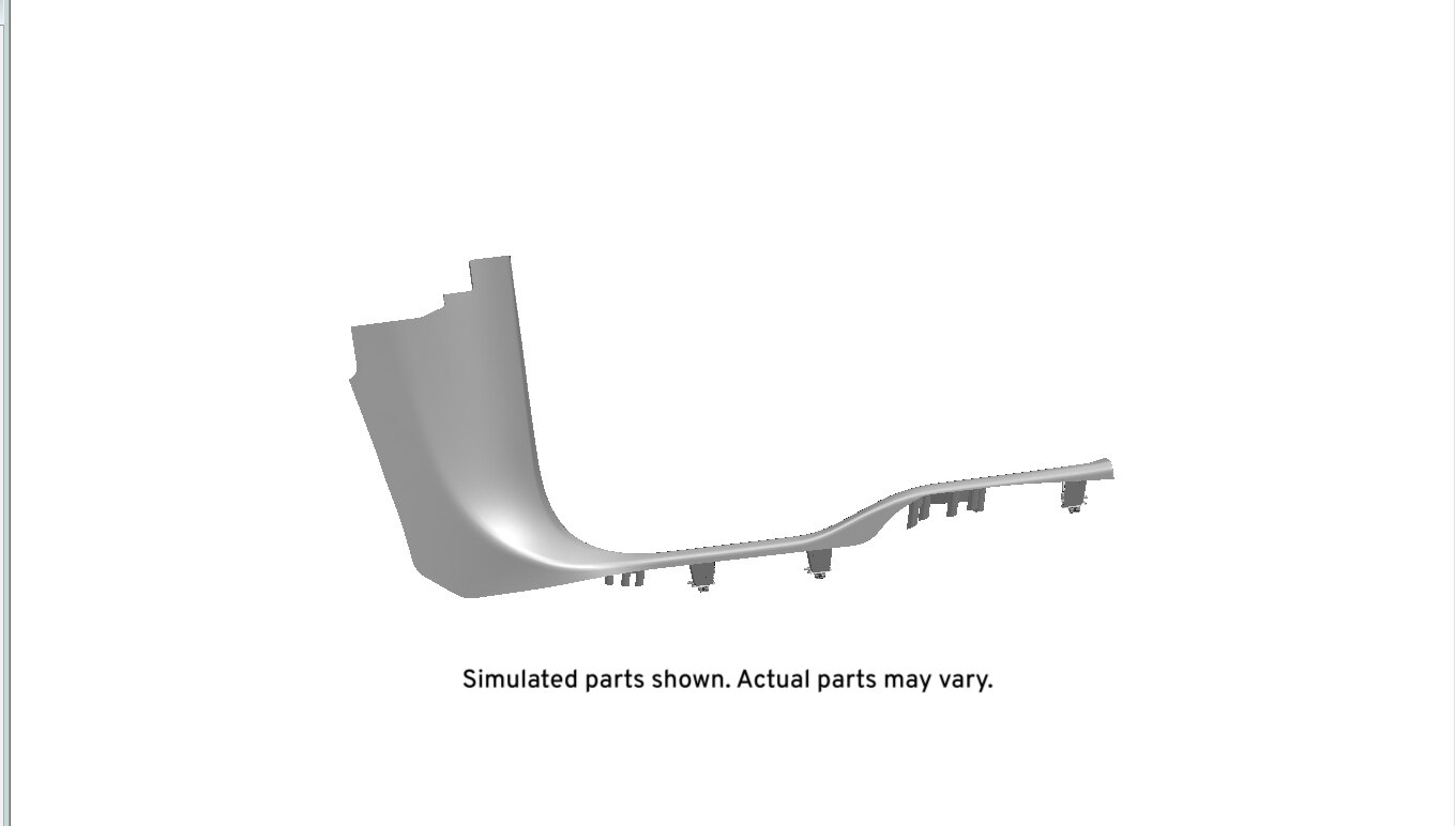 GM Genuine Parts Light Ash Gray Front Passenger Side Door Sill Garnish Molding