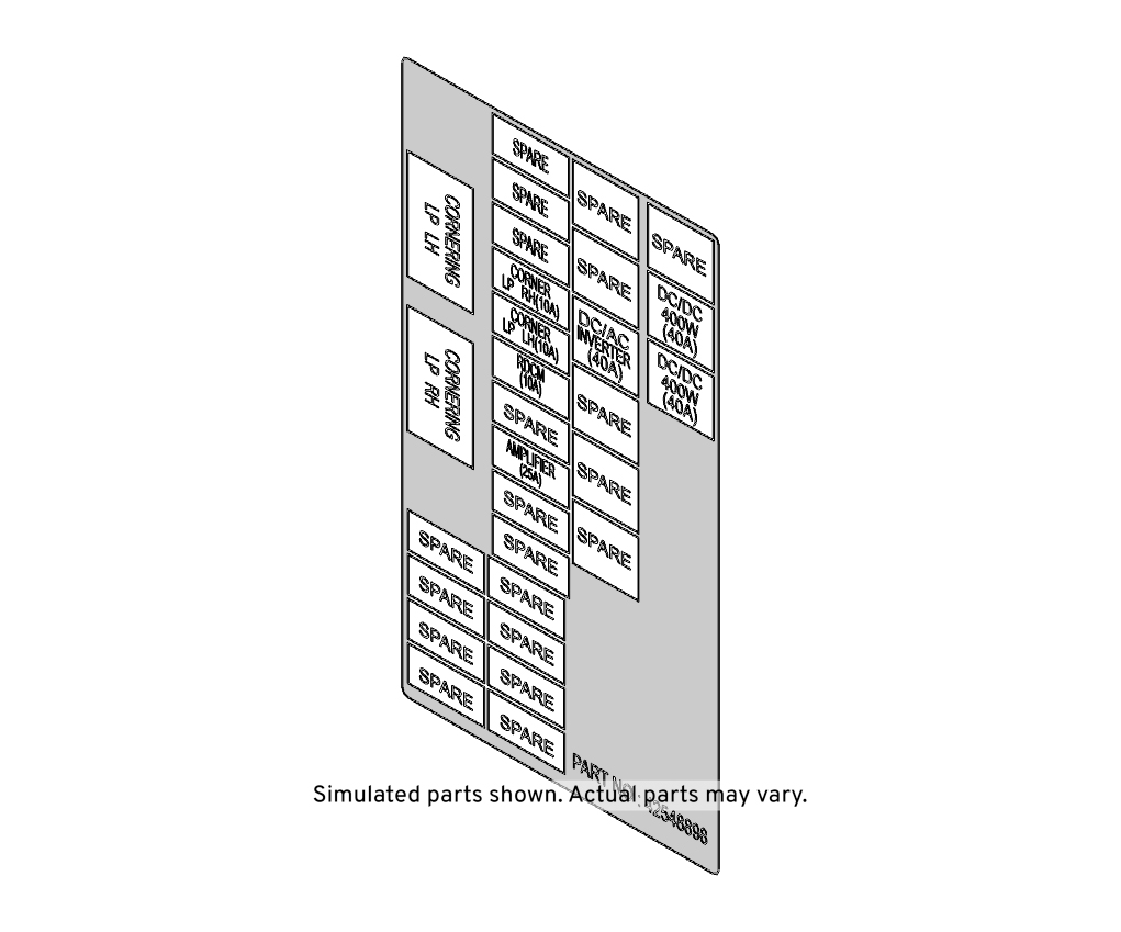 GM Genuine Parts Fuse Block Label
