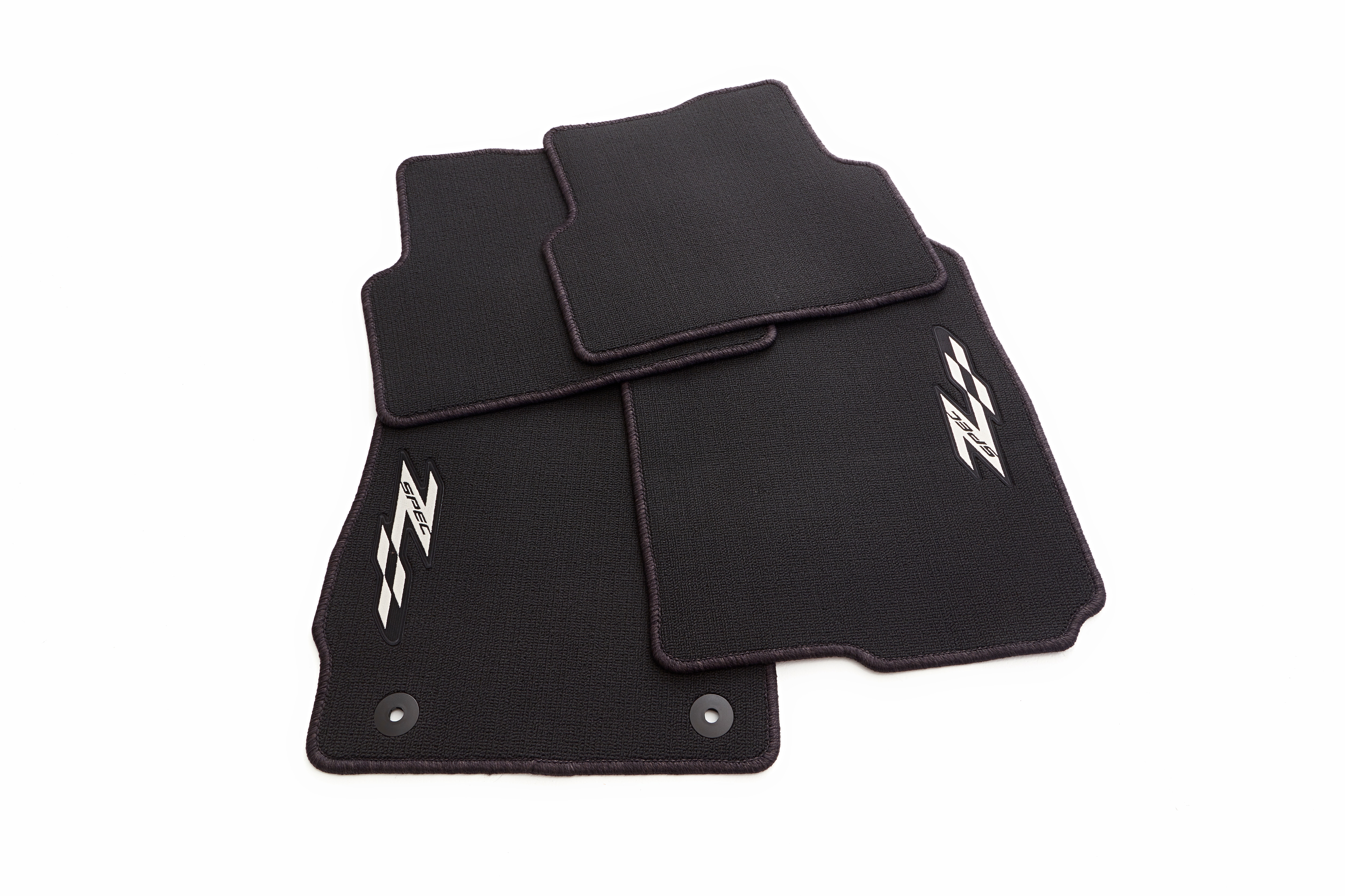 First- and Second-Row Premium Carpeted Floor Mats in Jet Black
