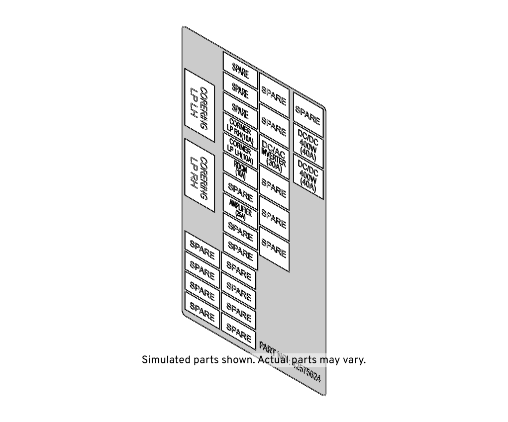 GM Genuine Parts Fuse Block Label