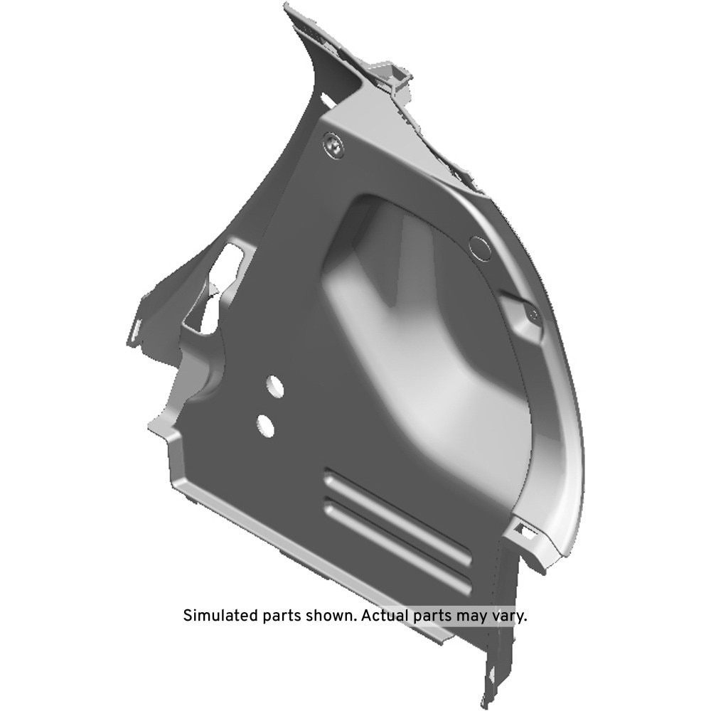 GM Genuine Parts Light Ash Gray Passenger Side Quarter Lower Rear Trim Panel