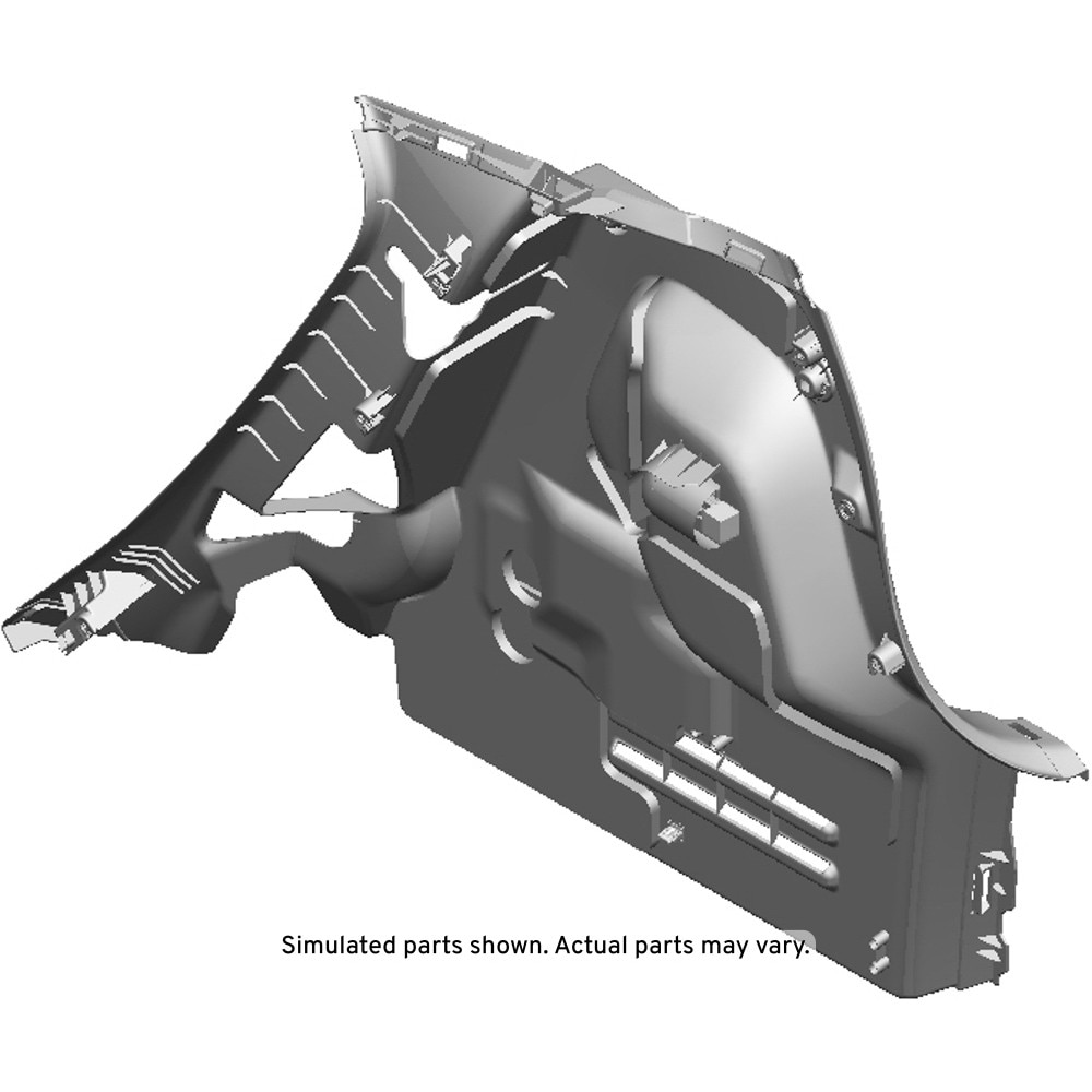 GM Genuine Parts Black Driver Side Quarter Lower Rear Trim Panel