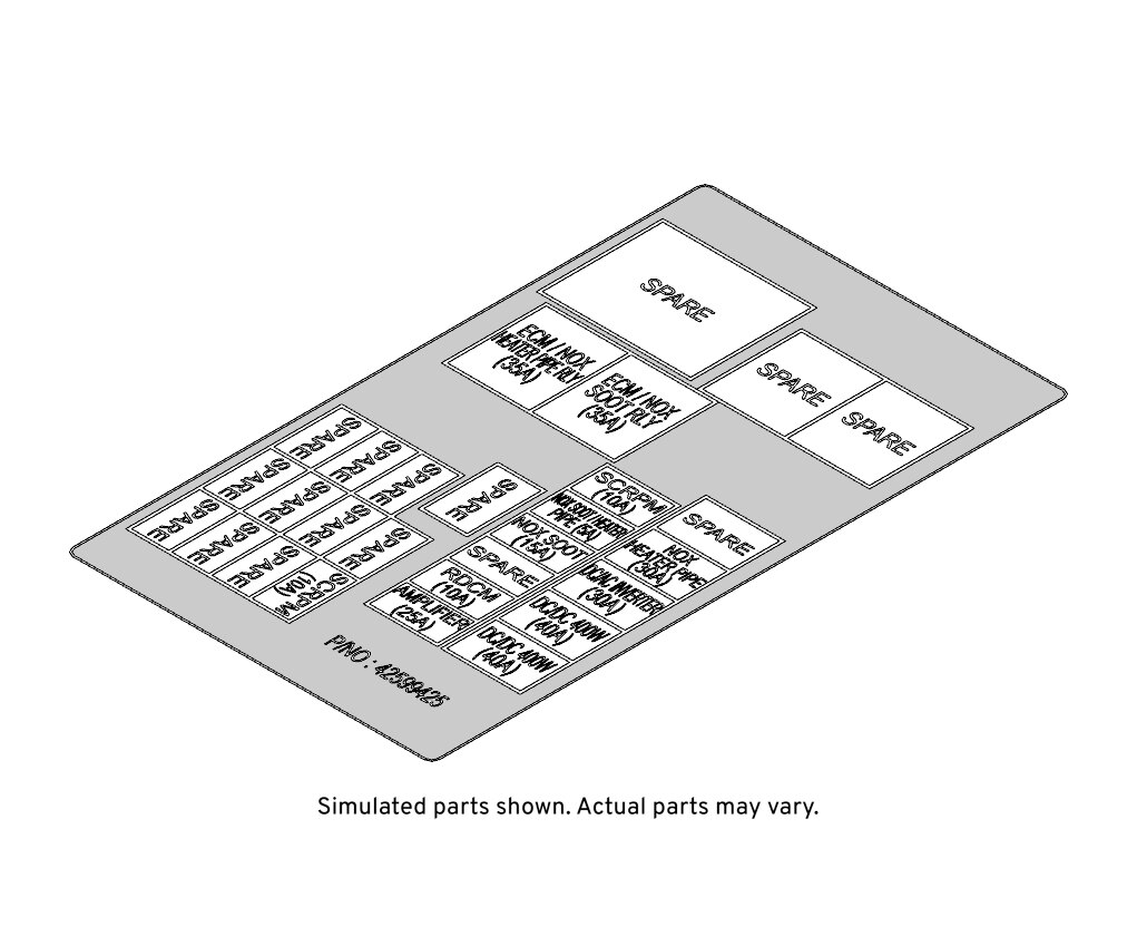 GM Genuine Parts Fuse Block Label
