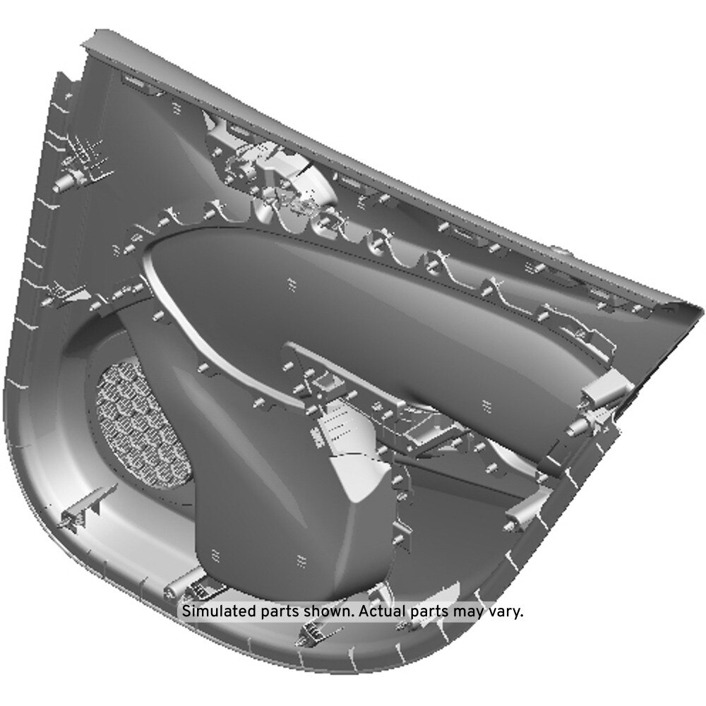 GM Genuine Parts Light Galvanized Cool Rear Passenger Side Door Trim