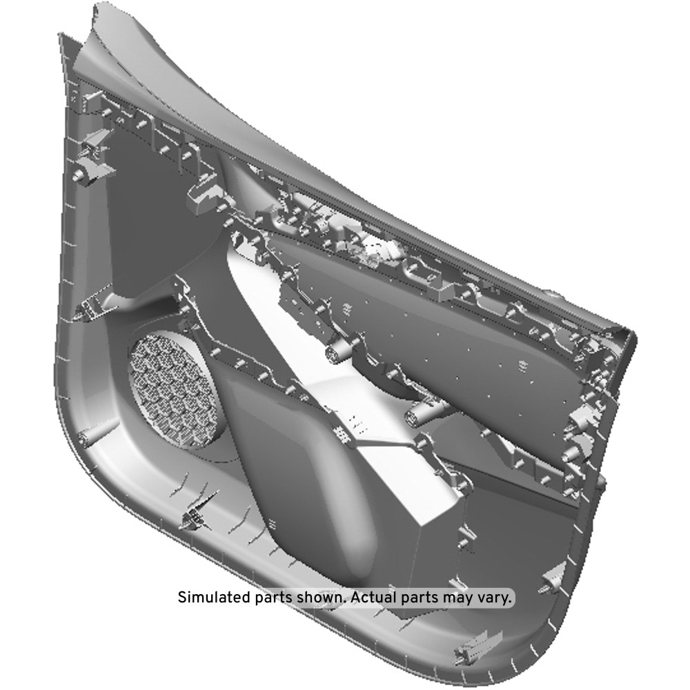 GM Genuine Parts Light Galvanized Cool Front Driver Side Door Trim