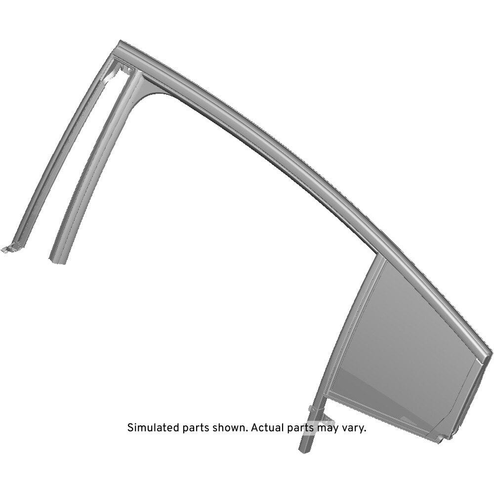 GM Genuine Parts Rear Driver Side Door Window Weatherstrip with Quarter Glass