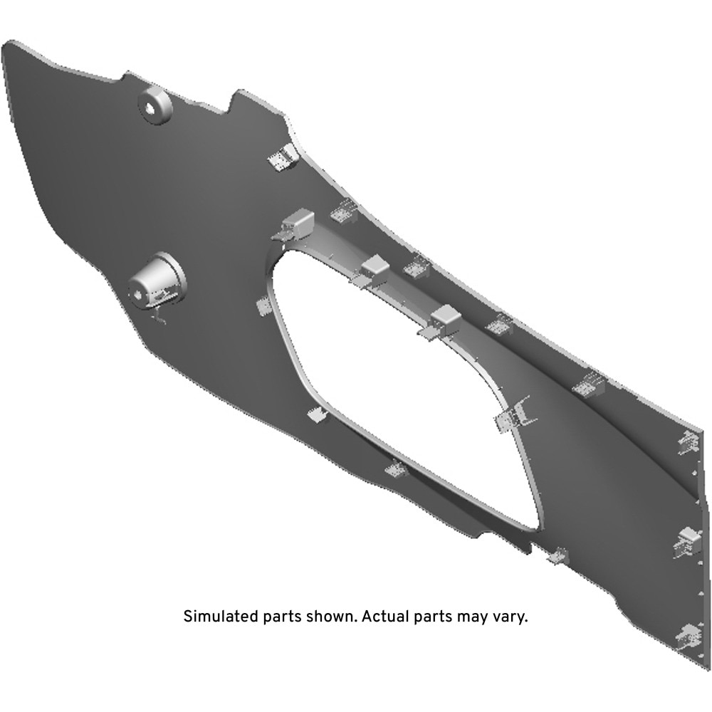 GM Genuine Parts Black Passenger Side Front Floor Console Extension Panel