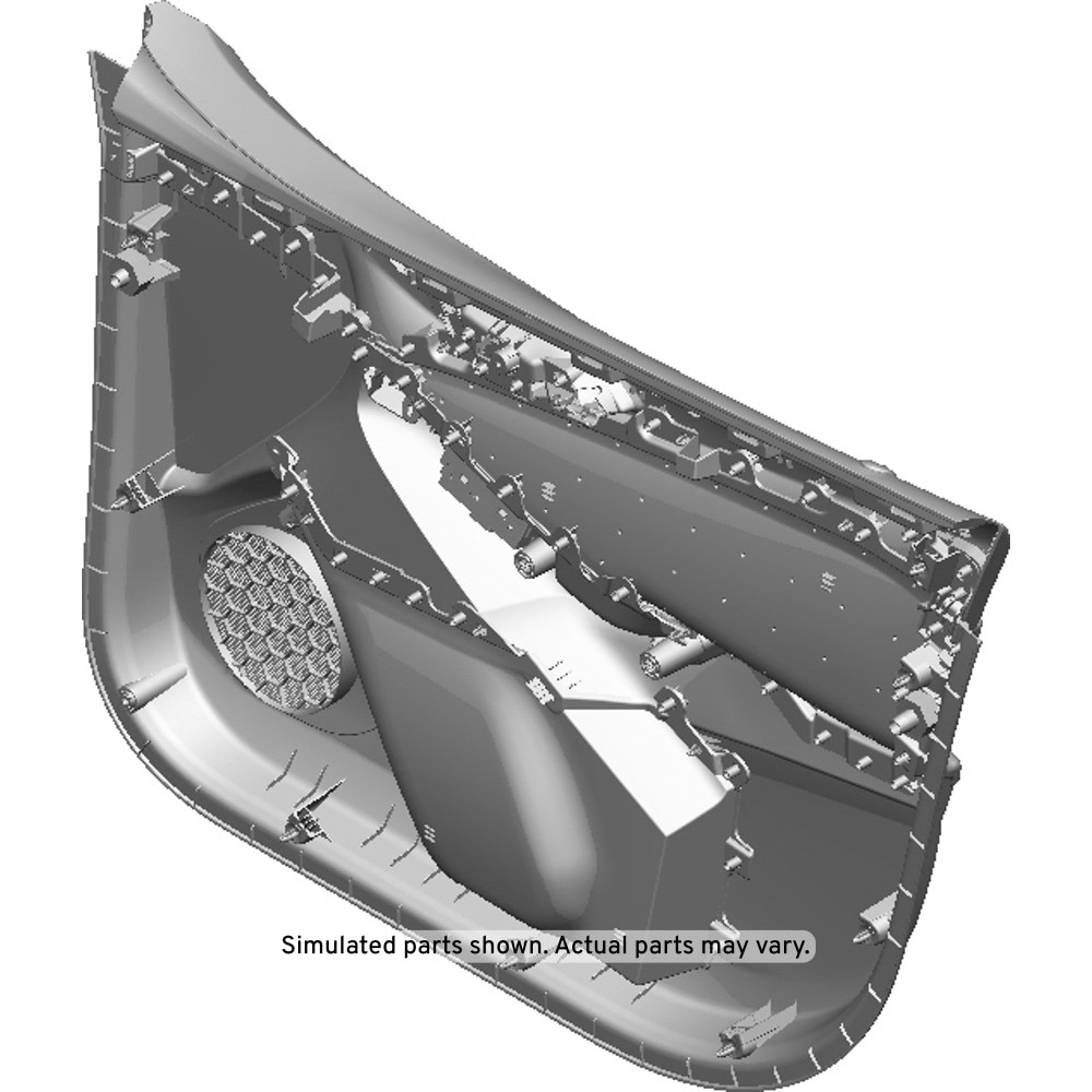 GM Genuine Parts Jet Black Front Passenger Side Door Trim