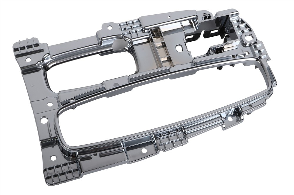 GM Genuine Parts Galvano Silver Front Floor Console Transmission Shift Opening Bezel