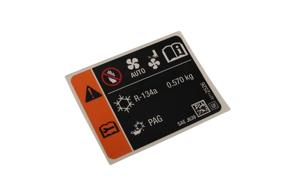 GM Genuine Parts Air Conditioning System Information Label