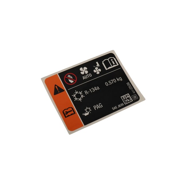GM Genuine Parts Air Conditioning System Information Label