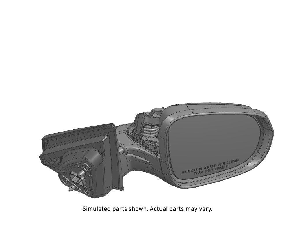 GM Genuine Parts Passenger Side Door Mirror without Cover