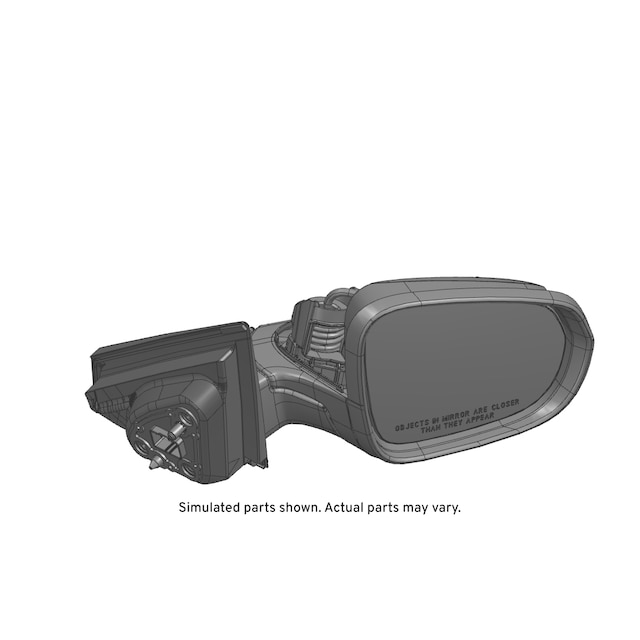 GM Genuine Parts Passenger Side Door Mirror without Cover