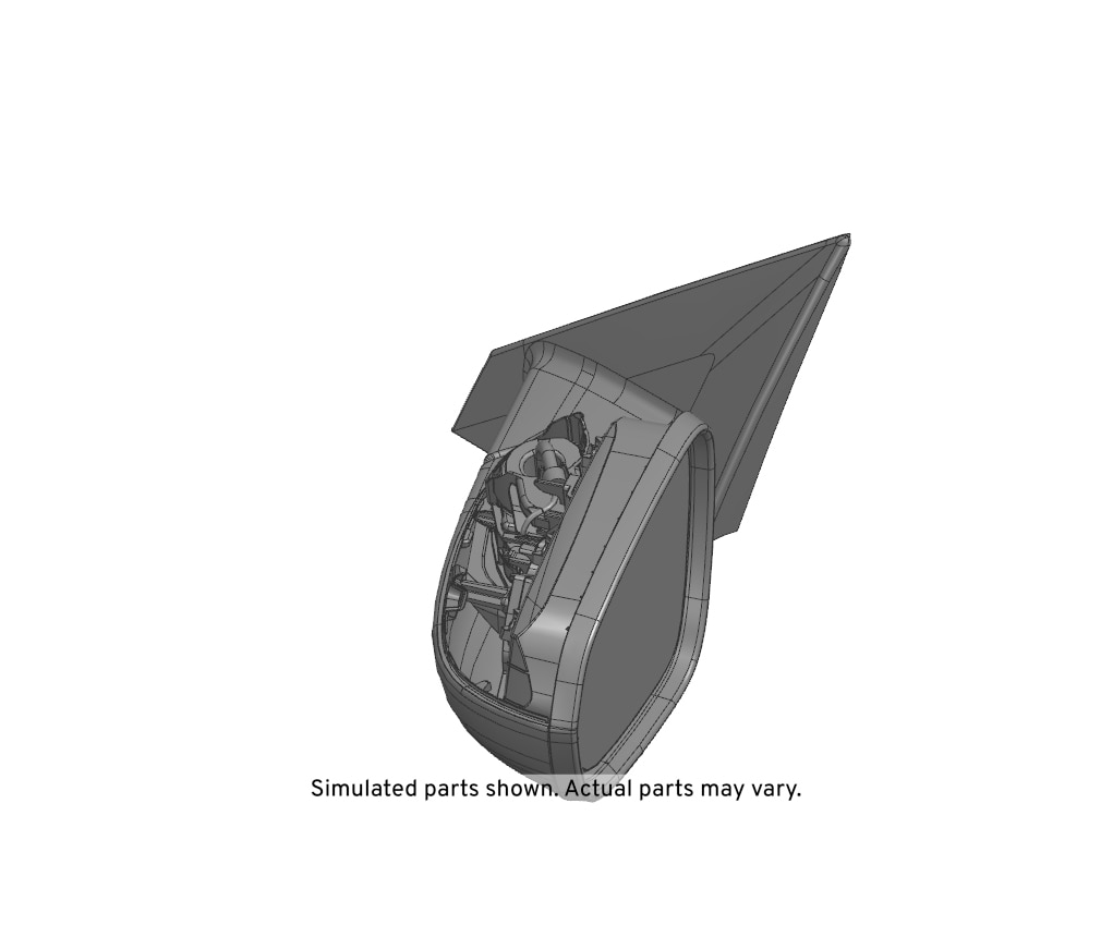 GM Genuine Parts Driver Side Door Mirror without Cover