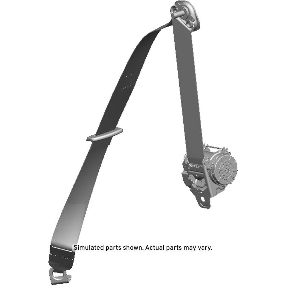 GM Genuine Parts Black Rear Driver Side Seat Belt Retractor