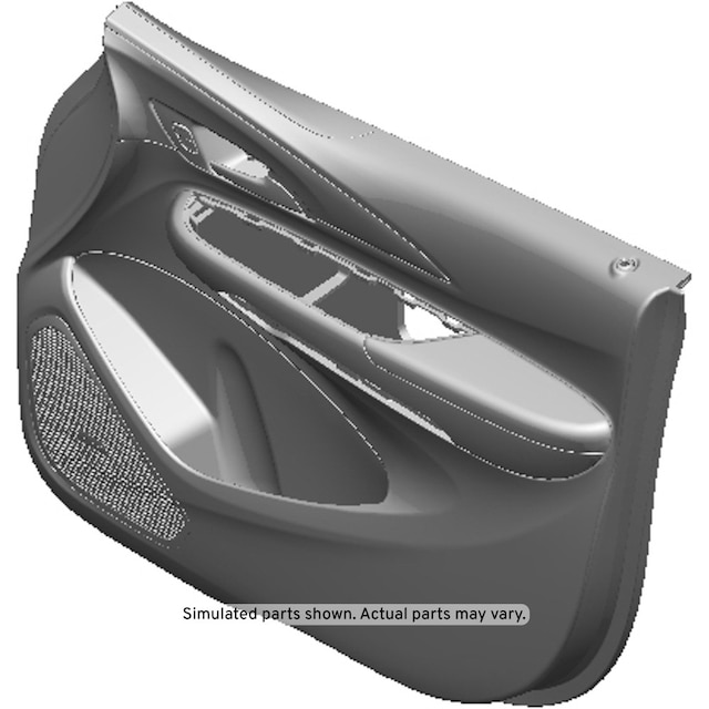 GM Genuine Parts Gray Front Passenger Side Door Interior Trim Panel