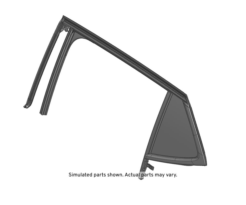 GM Genuine Parts Rear Driver Side Door Window Weatherstrip