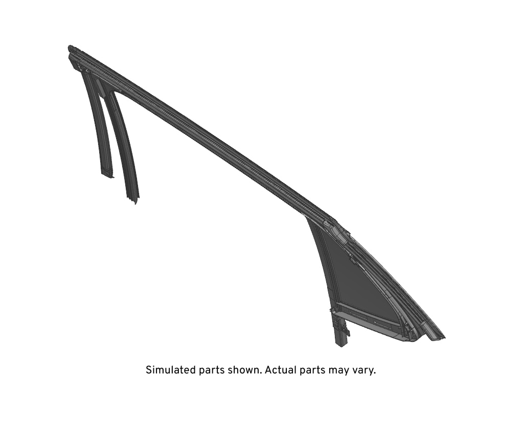GM Genuine Parts Rear Passenger Side Door Window Weatherstrip