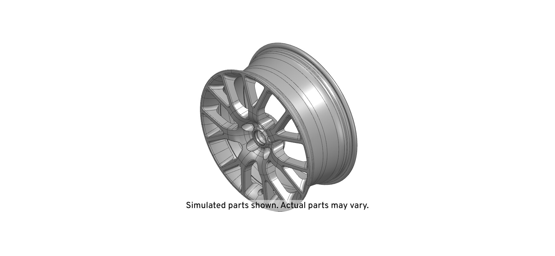GM Genuine Parts High Gloss Black 19x7.5in Aluminum Front and Rear Wheel