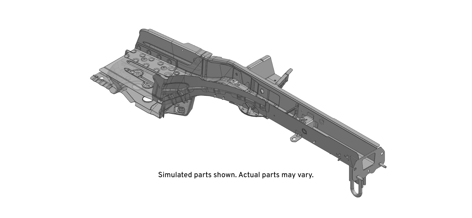 GM Genuine Parts Driver Side Underbody Rear Side Rail