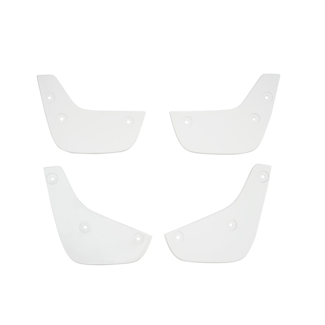 Front and Rear Splash Guards Painted in White