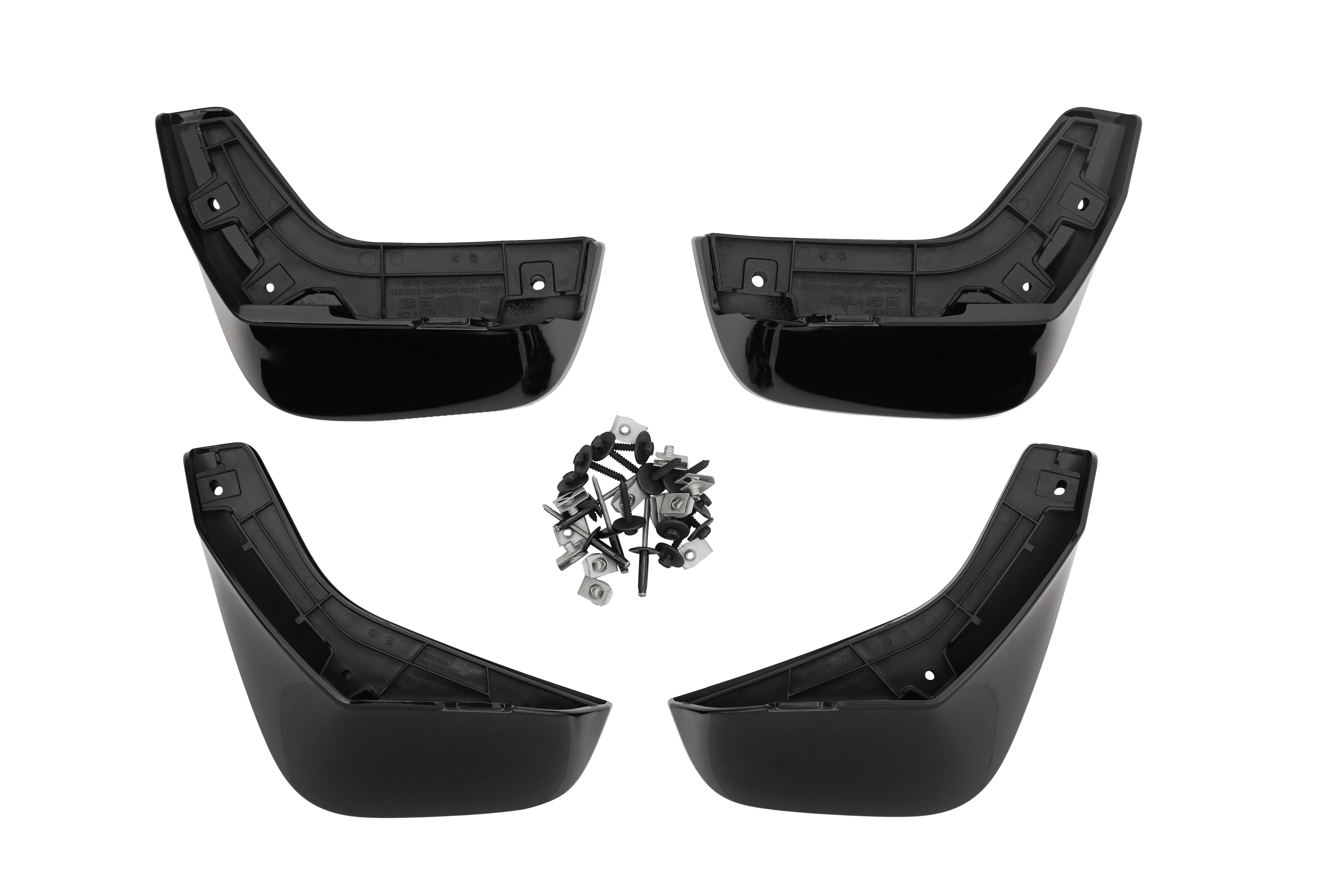 Buick Front and Rear Splash Guards Painted in Black