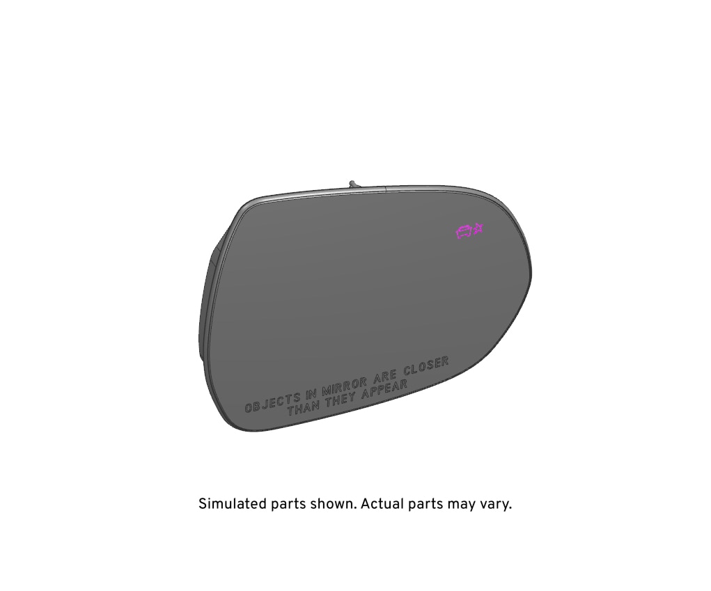 GM Genuine Parts Passenger Side Door Mirror Glass and Backing Plate