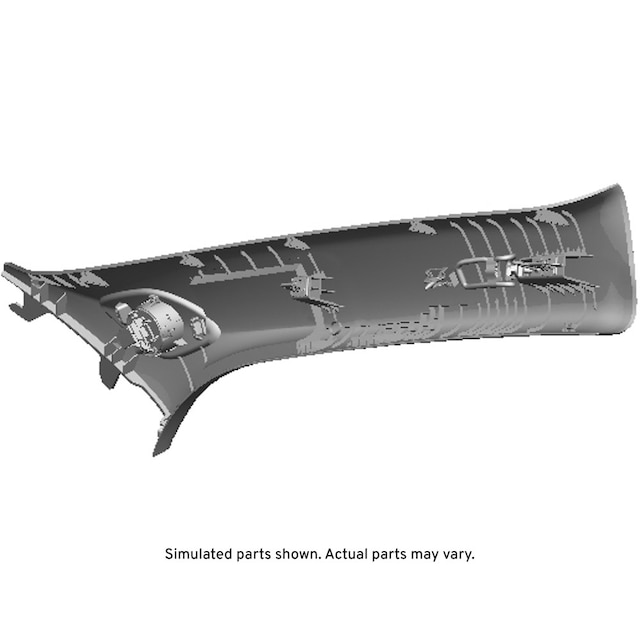 GM Genuine Parts Ash Gray Driver Side Windshield Garnish Molding