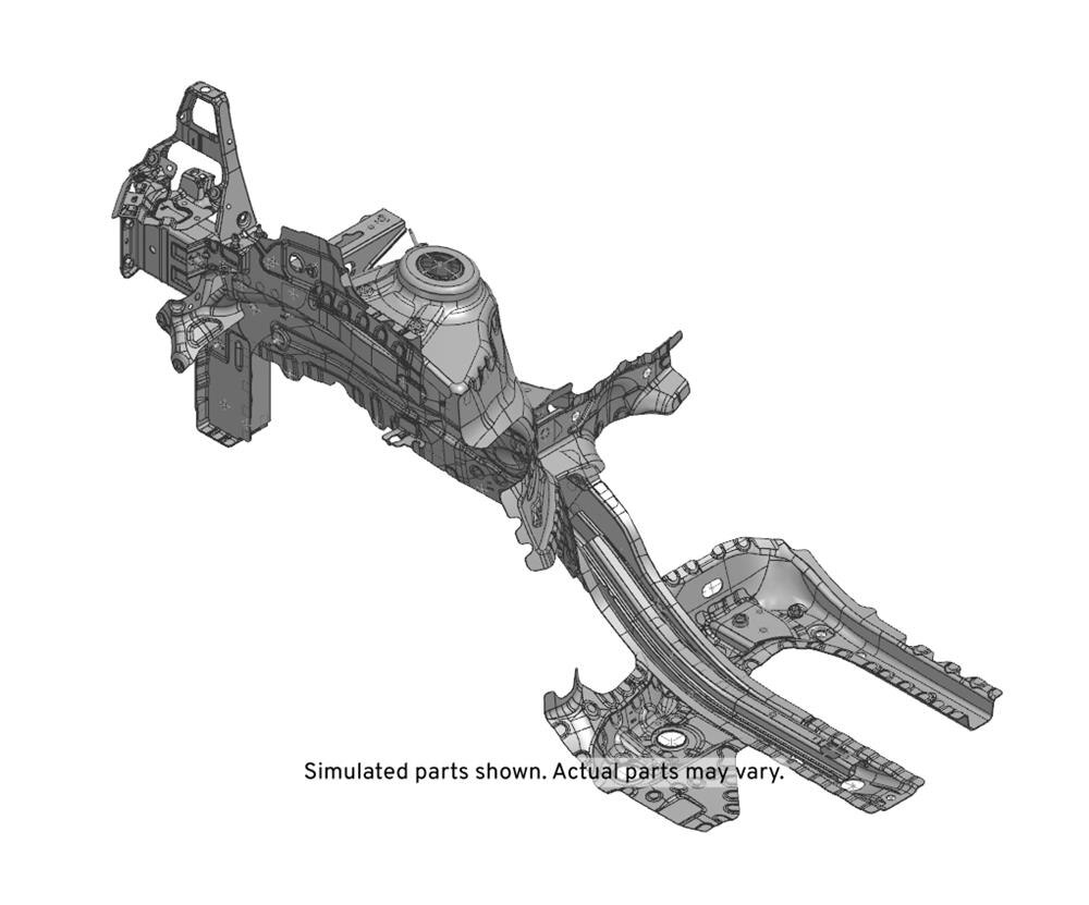 GM Genuine Parts Driver Side Front Compartment Side Rail