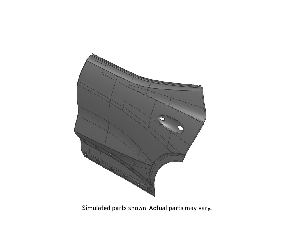 GM Genuine Parts Rear Driver Side Door Outer Panel
