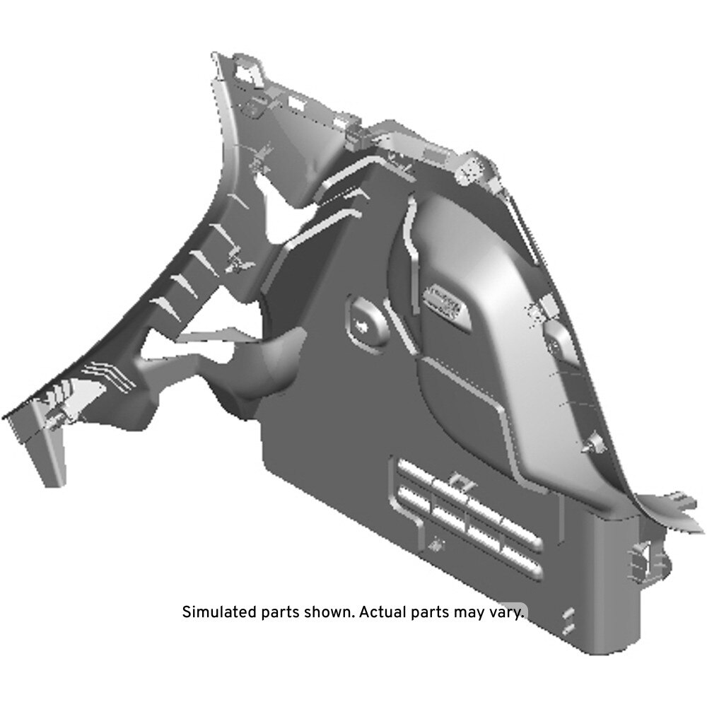 GM Genuine Parts Gray Driver Side Quarter Lower Rear Trim Panel
