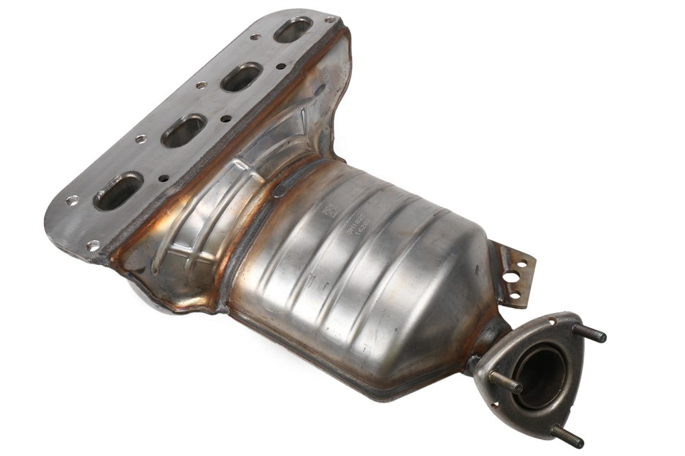 GM Genuine Parts Exhaust Manifold with 3-Way Catalytic Converter, Flange, Support, and Studs