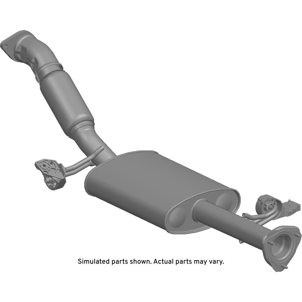 GM Genuine Parts Exhaust Front Muffler with Exhaust Pipe