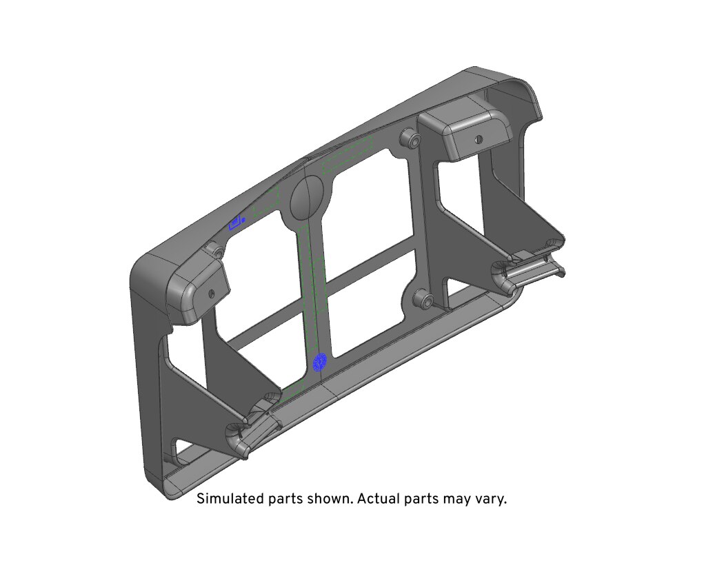 GM Genuine Parts Black Front License Plate Bracket