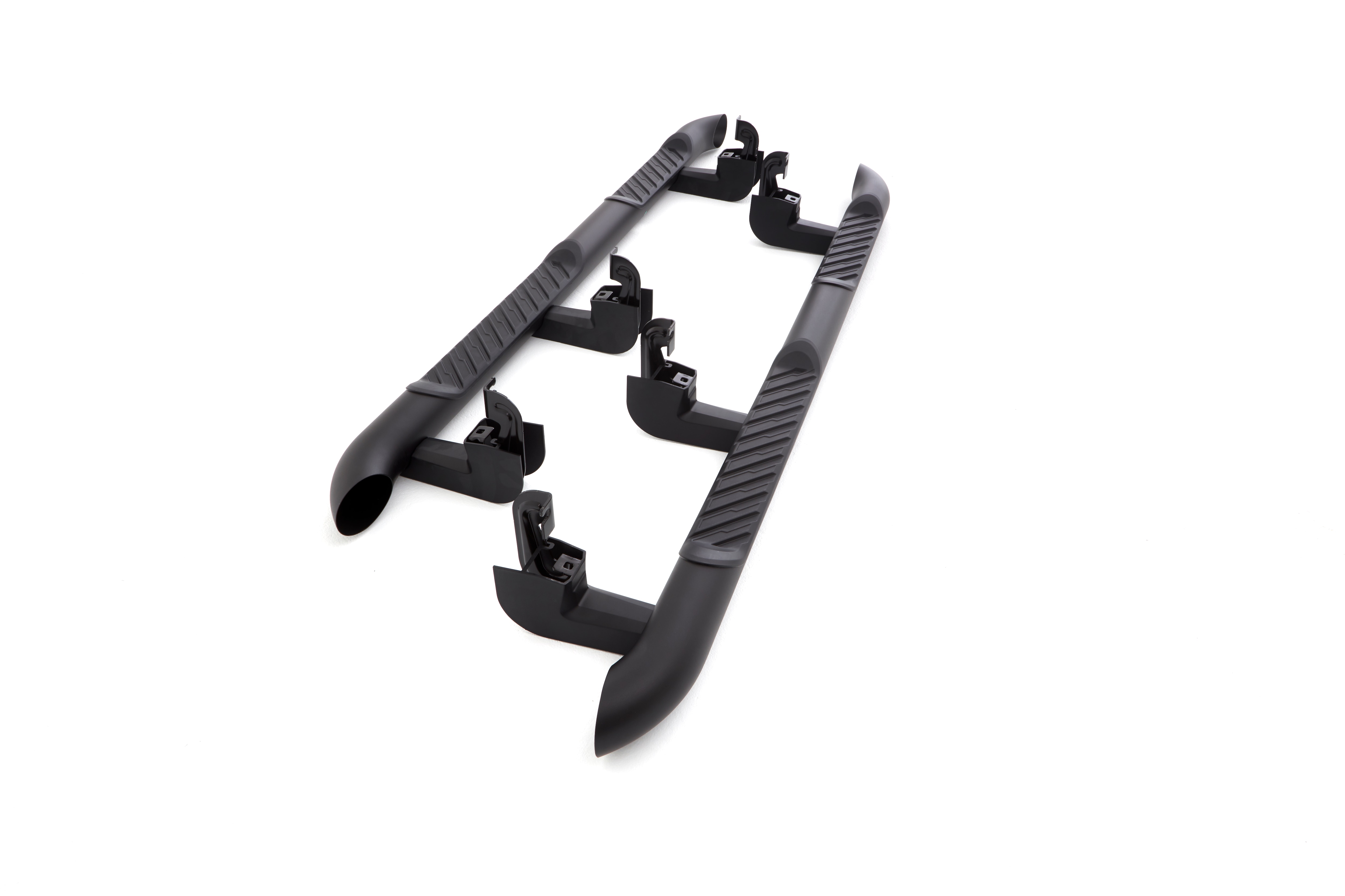 GMC Double Cab 4-Inch Round Assist Steps in Black | 84011358