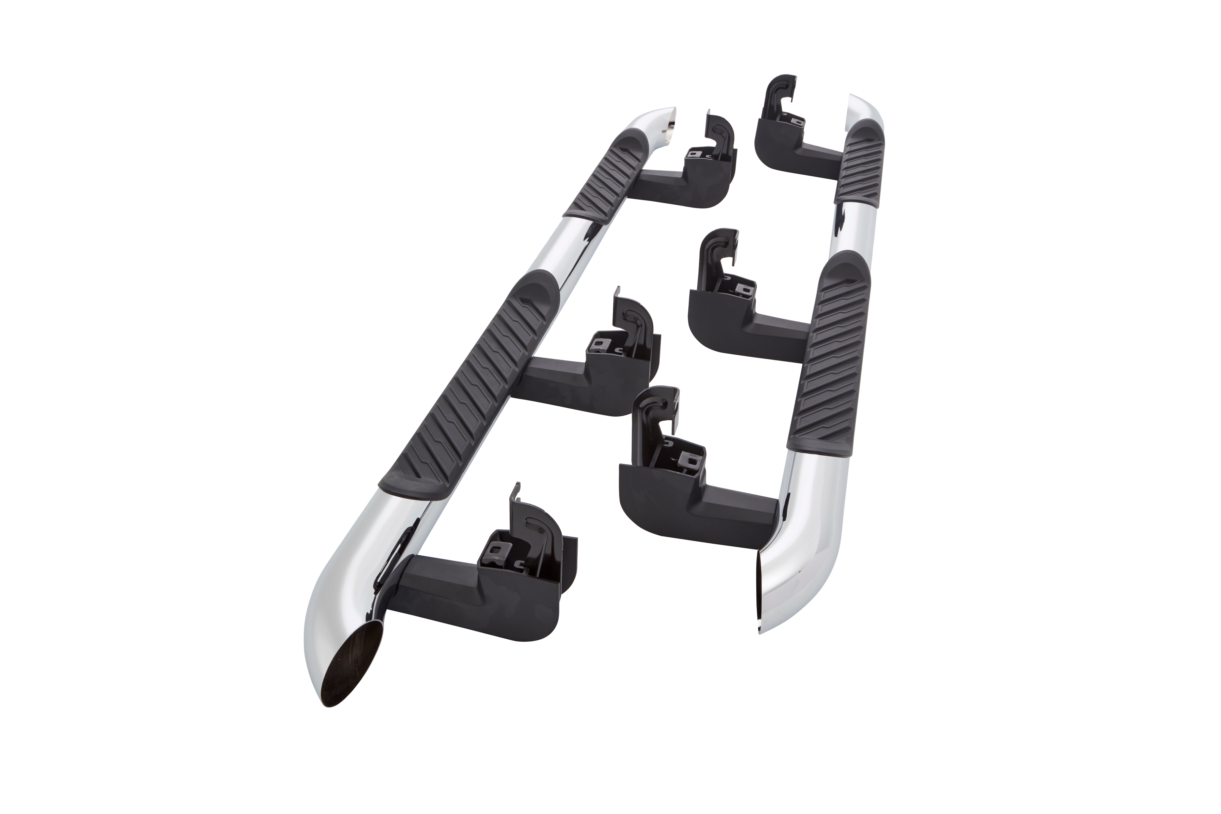 Chevrolet Double Cab 4-Inch Round Assist Steps in Chrome