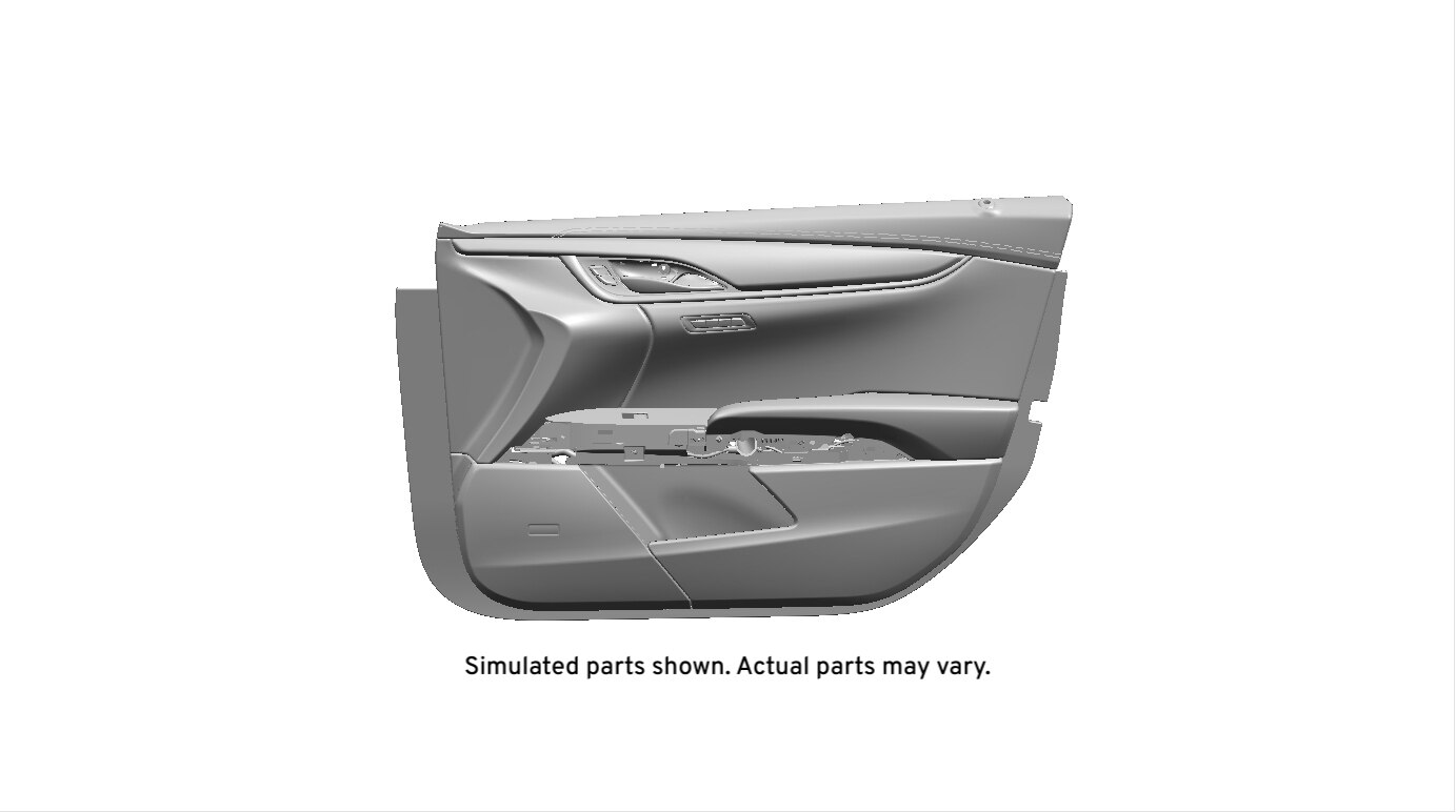 GM Genuine Parts Medium Titanium Front Passenger Side Door Trim