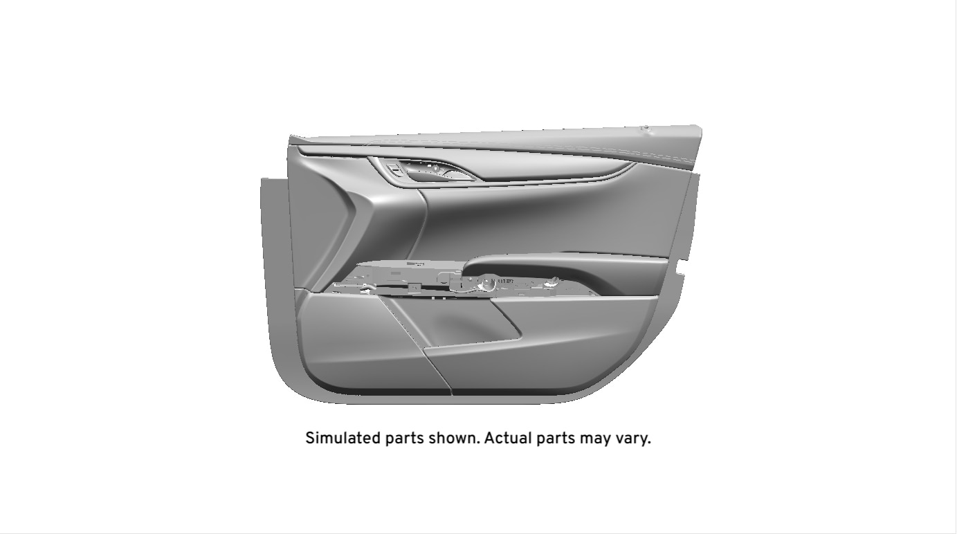 GM Genuine Parts Jet Black Front Passenger Side Door Trim
