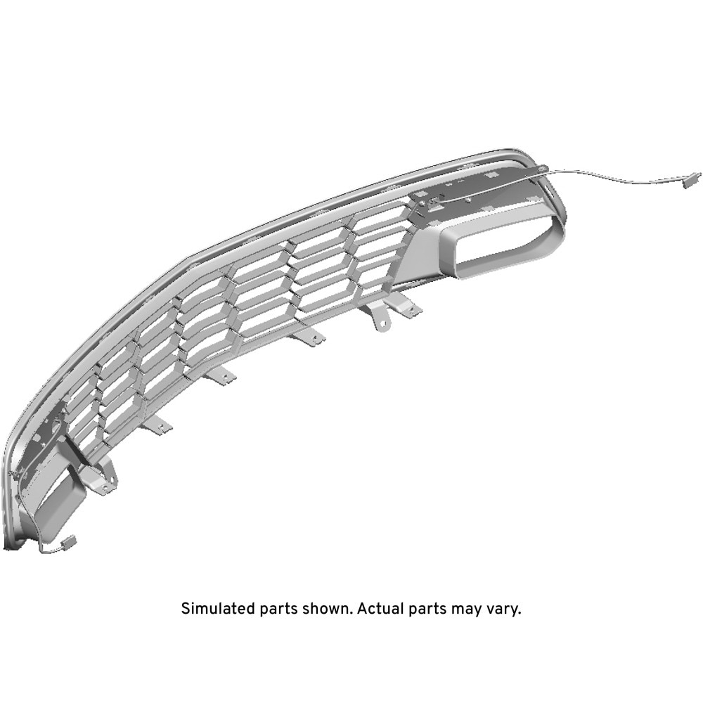 GM Genuine Parts Carbon Flash Metallic Front Lower Grille with Front View Drive Camera, Baffles, Bezels, Nuts, and Bolts
